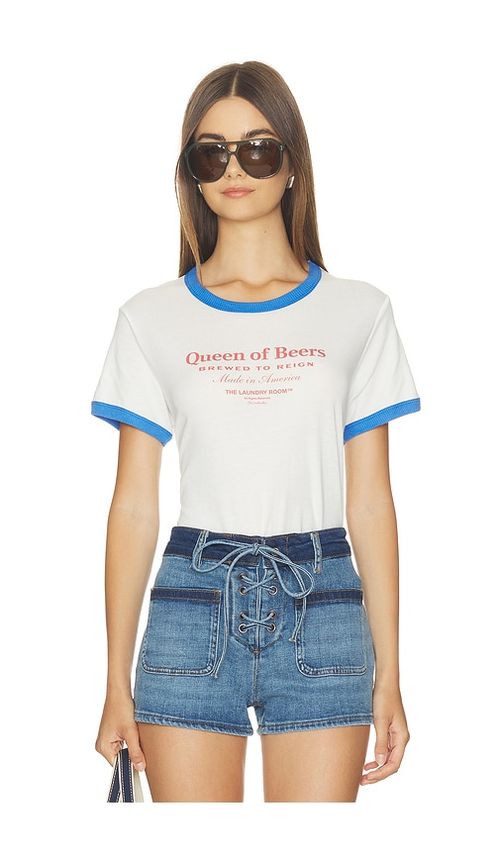 The laundry room camiseta queen of beers en color blanco S tambiÃ©n en XS, M