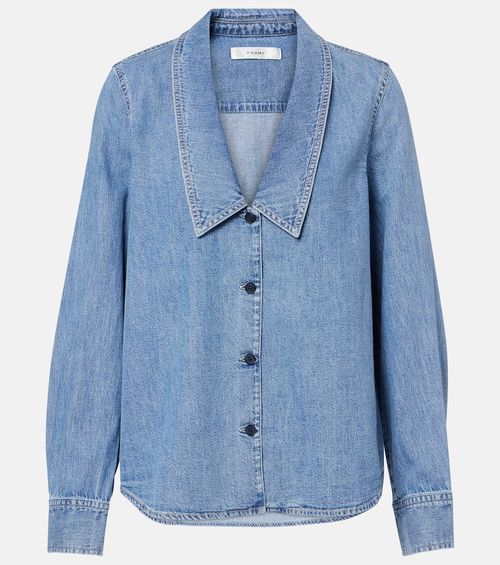 Low Collar denim shirt