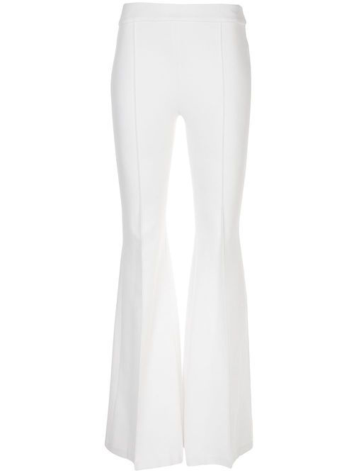 Pull on flared trousers - White