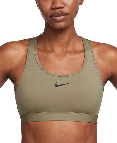 Women's Swoosh Padded Medium-Impact Sports Bra - Neutral Olive