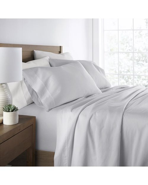 300Tc Solid Brushed & Washed Cotton Sheet Set