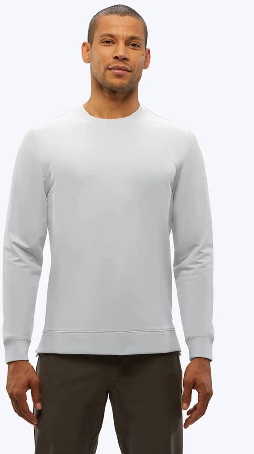 Ao Long Sleeve Curve Hem Tee In Ice