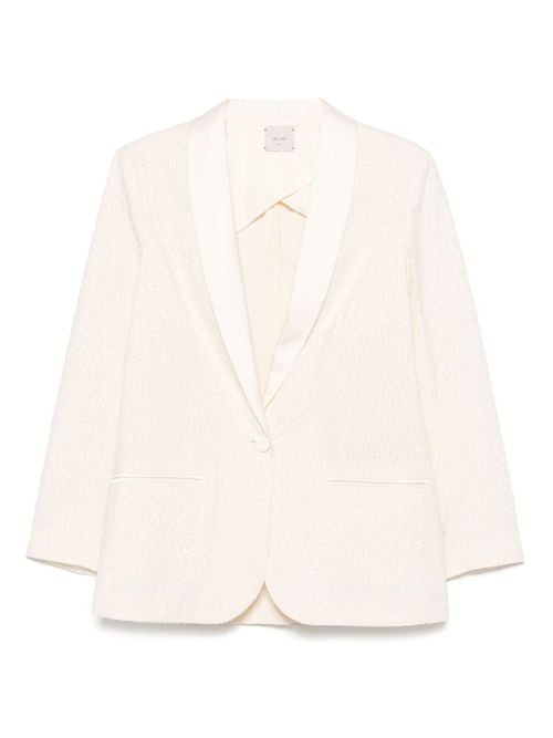 Alysi patterned-jacquard blazer - Neutrals