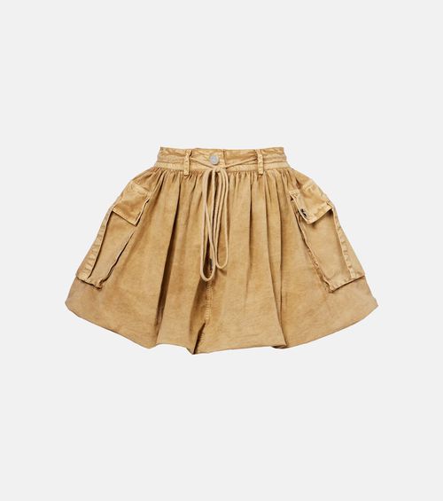 Cotton-blend miniskirt