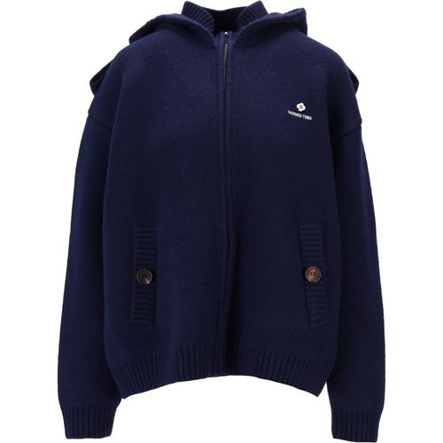 Shushu Tong Doppelkragen-Strickjacke mit Reißverschlu