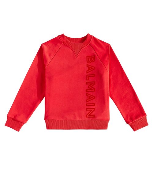 Balmain Kids Logo cotton sweatshirt