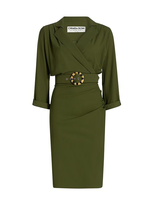 Women's Minao Belted Sheath Dress - Matcha