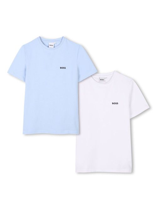 Logo-print short-sleeve T-shirt set - Blue
