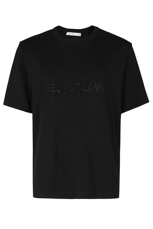 Tonal Logo Black Cotton T-Shirt