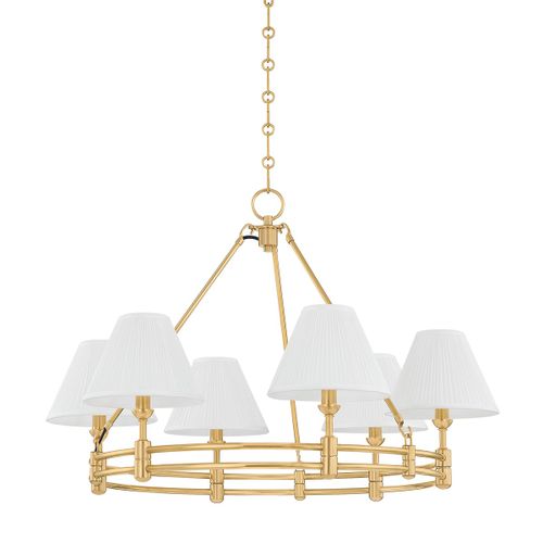Aged Brass Chandelier from the Howard Collection