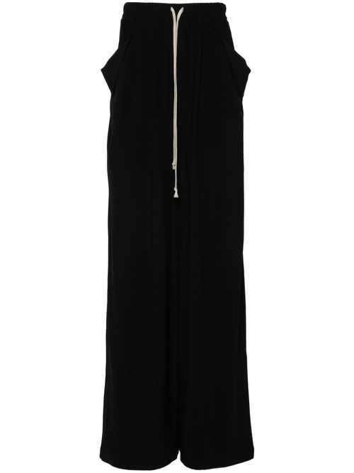 Lido crepe wide trousers - Black