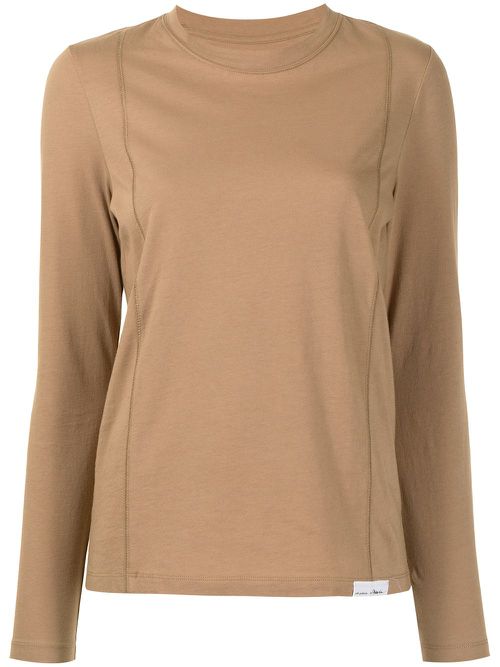 Logo-patch T-shirt - Neutrals
