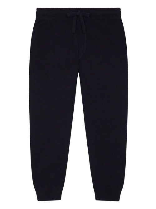 Logo-plaque tapered track pants - Blue