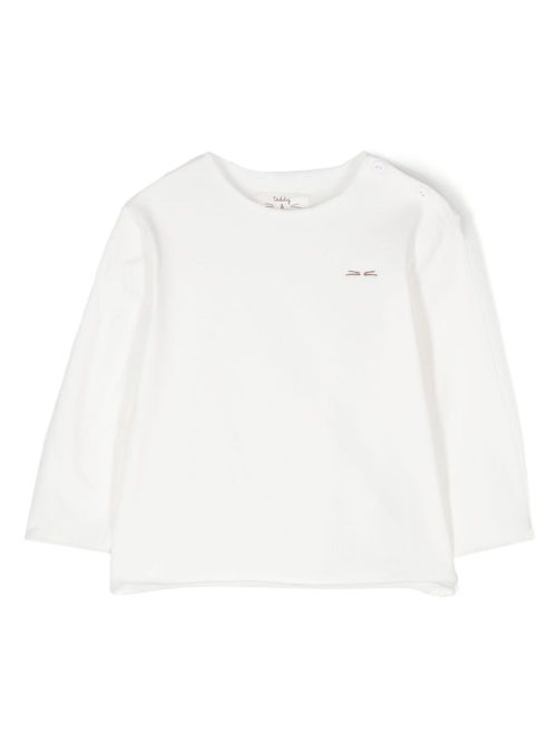 Logo-embroidered T-shirt - White