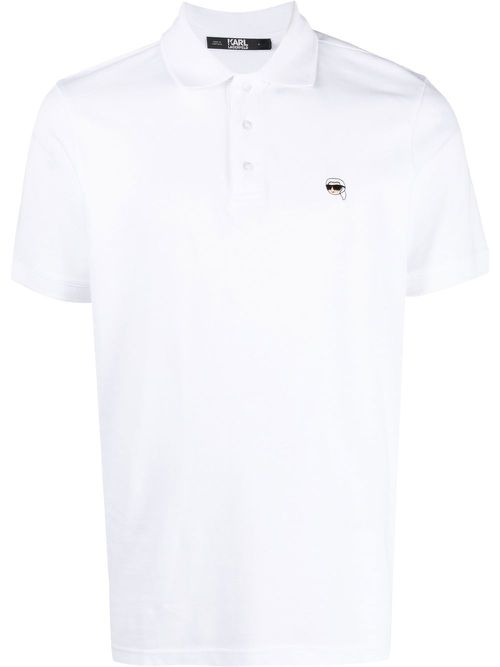 Ikonik 2.0 embroidered polo shirt - White