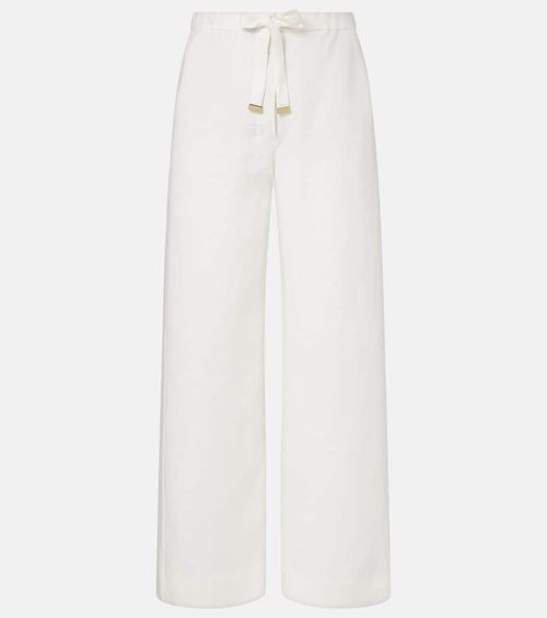 Amedea linen wide-leg pants