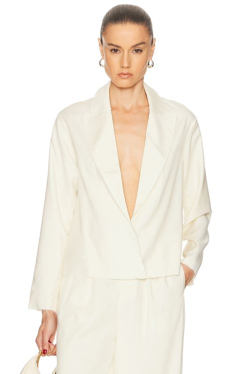 Aya Muse Norel Top in Eggshell - Cream. L also in M