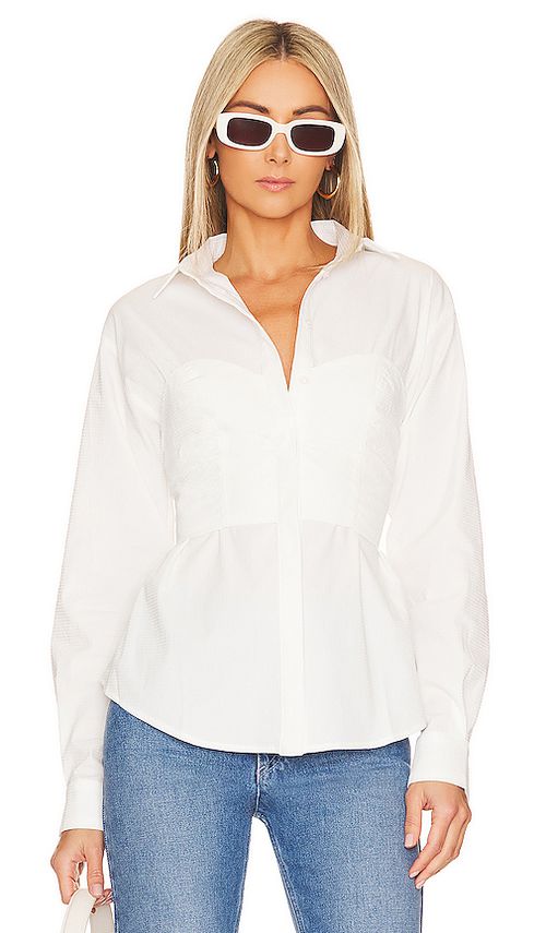 SOVERE Capture Corset Top en White. M. Also en