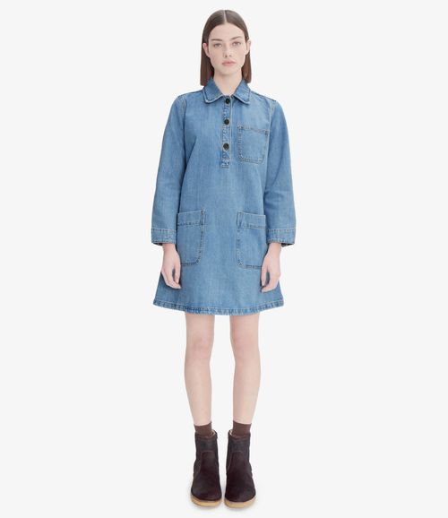 Aurelia dress Stonewashed Indigo