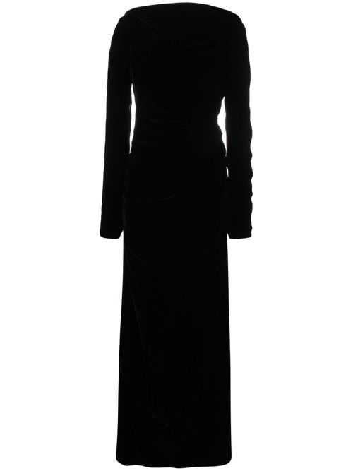 Boat-neck maxi dress - Black