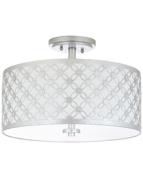 Hutch 3-Light Silver Flush Mount