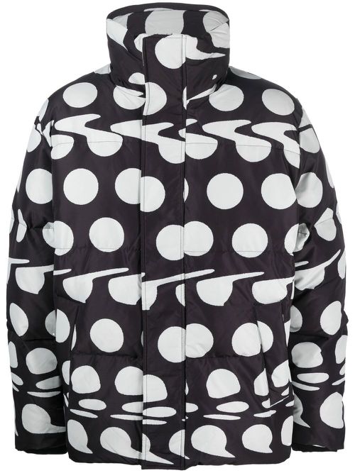 Polaris graphic-print padded jacket - Black