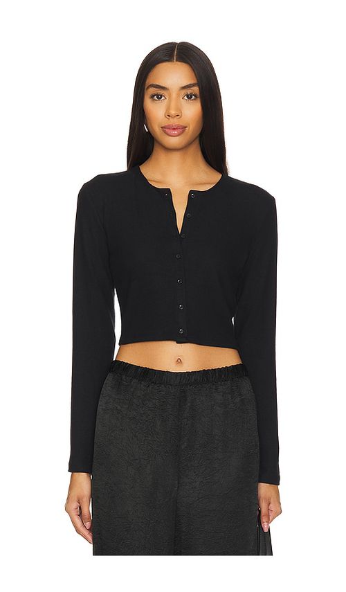 LESET Lauren Crop Cardigan in Black. -  XS also in
