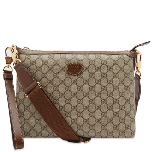 Men's GG Supreme Shoulder Bag in Beige