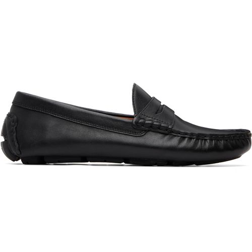 Black Anders Leather Driver Loafers