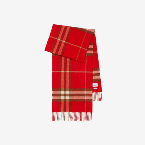 Check Cashmere Scarf, Red