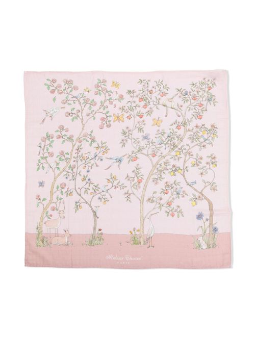 Printed cotton blanket - Pink