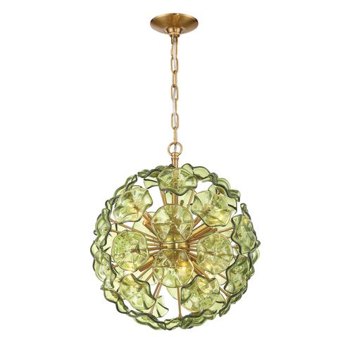 Aged Brass Chandelier from the Esme Collection