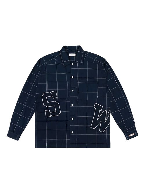 Saintwoods flannel shirt - Blue