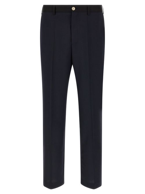 Virgin Wool Trousers — Navy