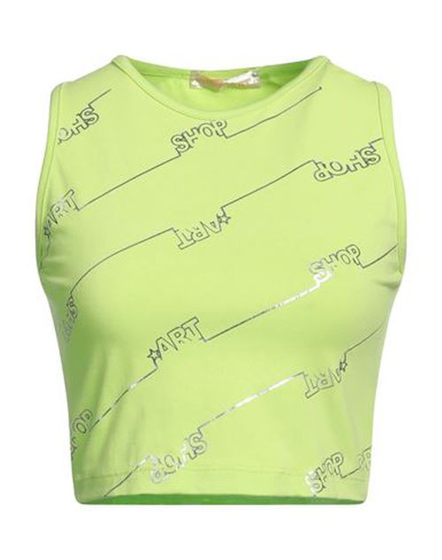 Woman Top Lime green Size XS Cotton, Elastane