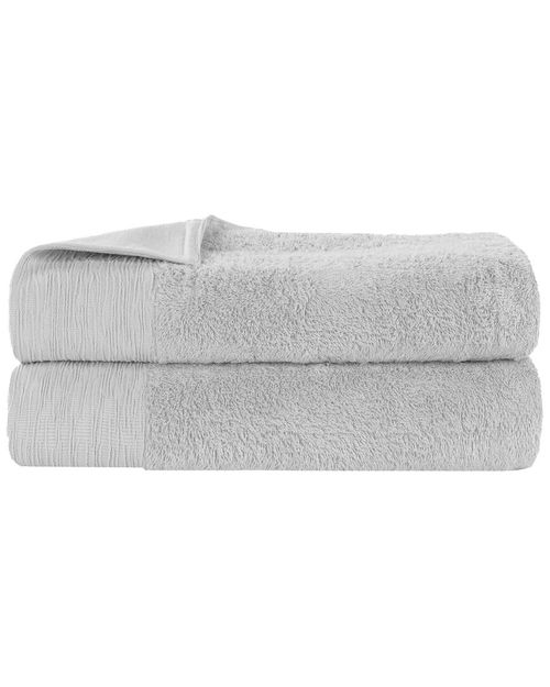 Set of 2 Rayon Eco-Friendly Fluffy Soft Modern Solid Bath Sheets