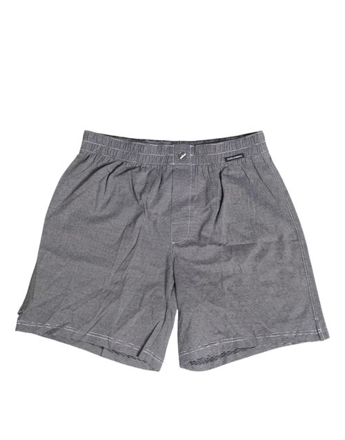 Gray Striped Cotton Regular Boxer Underwear Clothing
