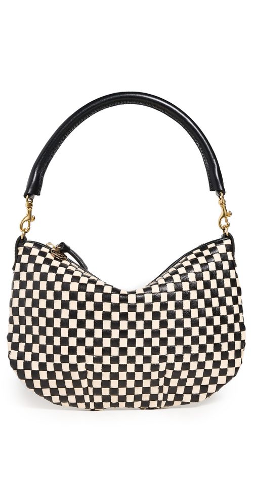 Petite Moyen Messenger Bag Black & Cream Woven Checker One Size