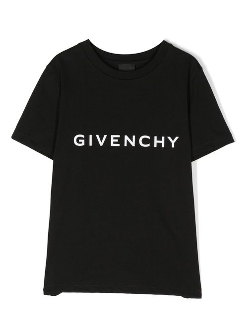Logo-print short-sleeve T-shirt - Black
