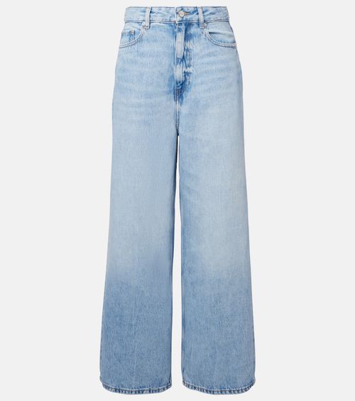 Mid-rise wide-leg jeans