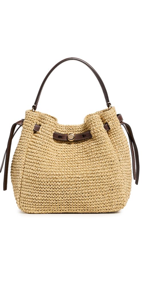 Romy Straw Bucket Bag Natural One Size
