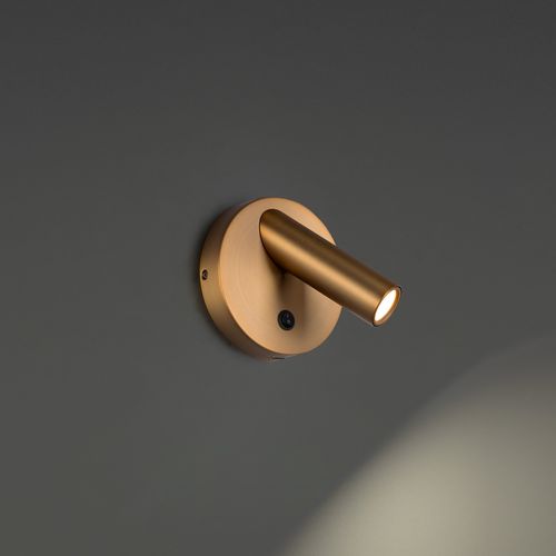 Aged Brass LED Task & Reading Bed Light from the Aspire Collection
