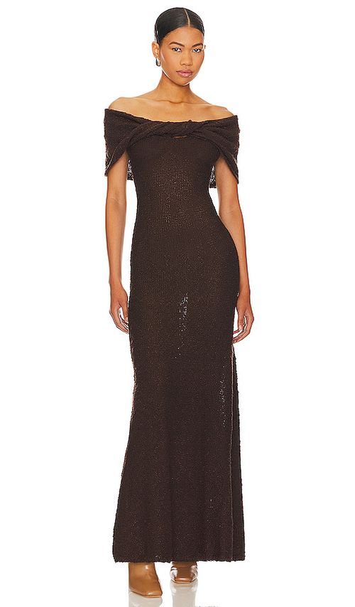 LPA Caley Maxi Dress in Dark Brown.  XL also in L, M, S