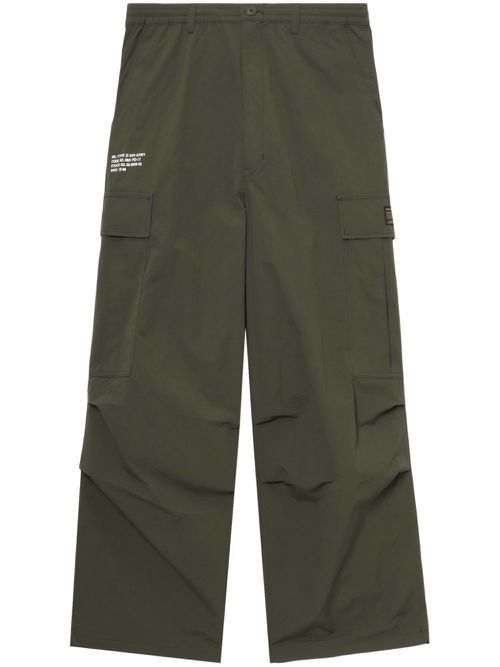 Wide-leg cargo trousers - Green