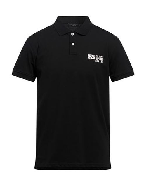 Man Polo shirt Black Size M Cotton, Elastane