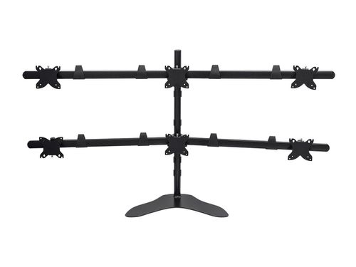 Hex (6) Monitor Free Standing Desk Mount for 15~30in Monitors