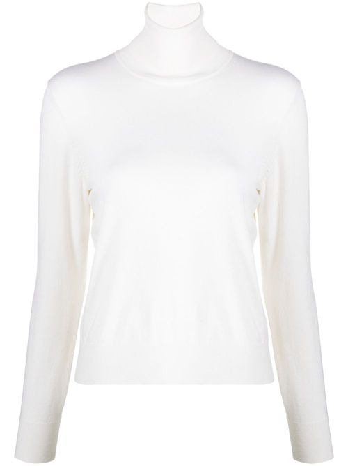Rollneck wool-blend jumper - Neutrals
