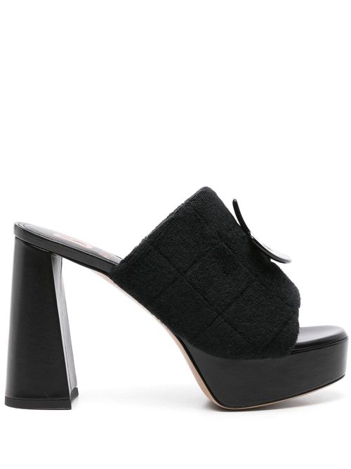 X Bettina Vermillon Padded Anita 110mm mules - Black
