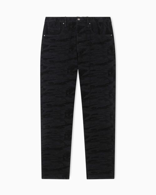 Loose fit jeans in Jacquard denim
