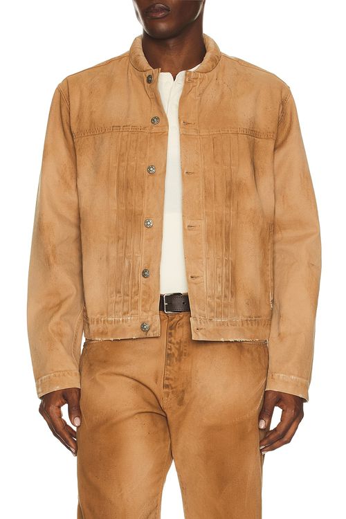 424 Collection Trucker Jacket in Brown